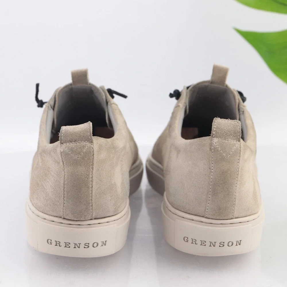 Grenson Mens Sneaker 1 Size 12 WIDE Tan Suede Lace Up Casual Shoes Low England